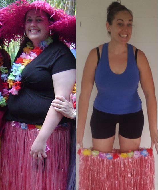 Before & After Hula Skirt